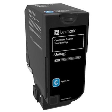 Lexmark CS720DE GSA LW TAA Cyan Return Program Toner Cartridge LEX74C00CG